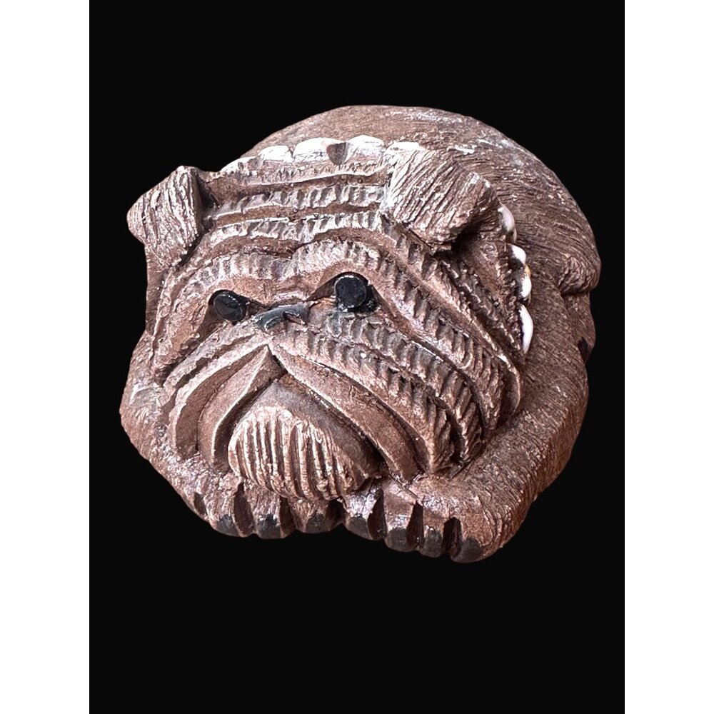 Artesania Rinconada Retired‎ Bulldog Figurine With Flower Collar